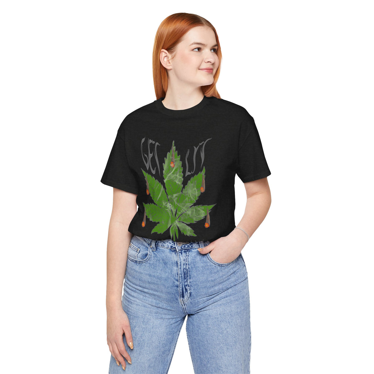 Merry Tijuana Cannabis Leaf Tee — 'Get Lit' Holiday Marijuana T-Shirt