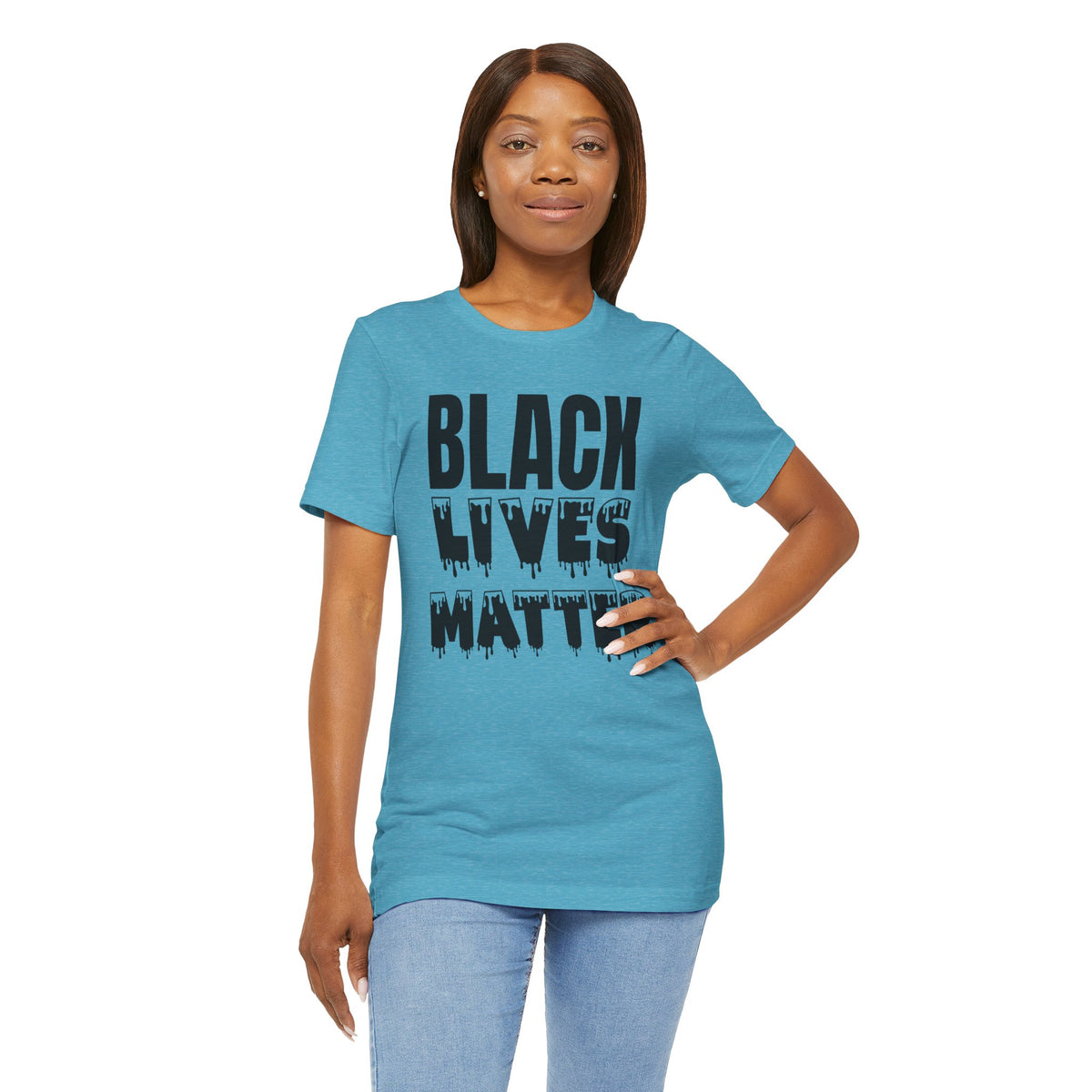 Black Lives Matter Tee — Bold Drip Protest T-Shirt