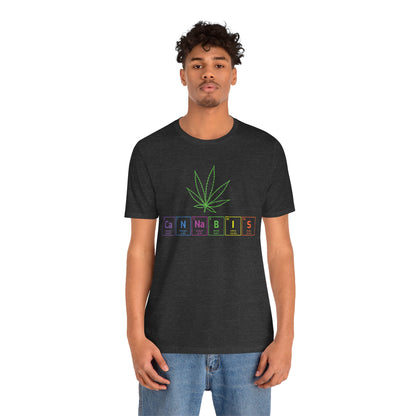 Cannabis Elemental Tee — Graphic Marijuana Leaf Science Shirt