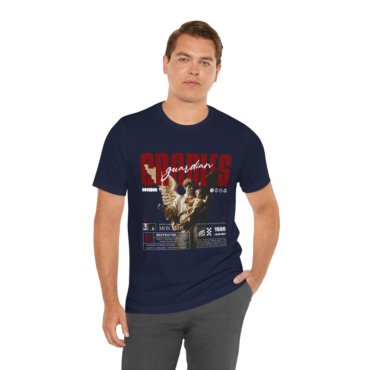 Guardian Angels Graphic Tee — 'Bodies' Vintage Statue Streetwear Shirt