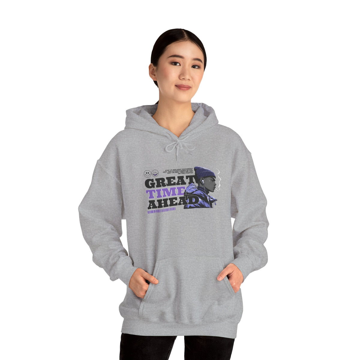Great Times Ahead Hoodie — Positive Vintage Portrait Pullover