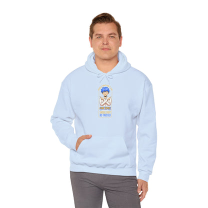 Anime Blue-Haired Character Hoodie — 'Promise to Be Trusted' Graphic Pullover