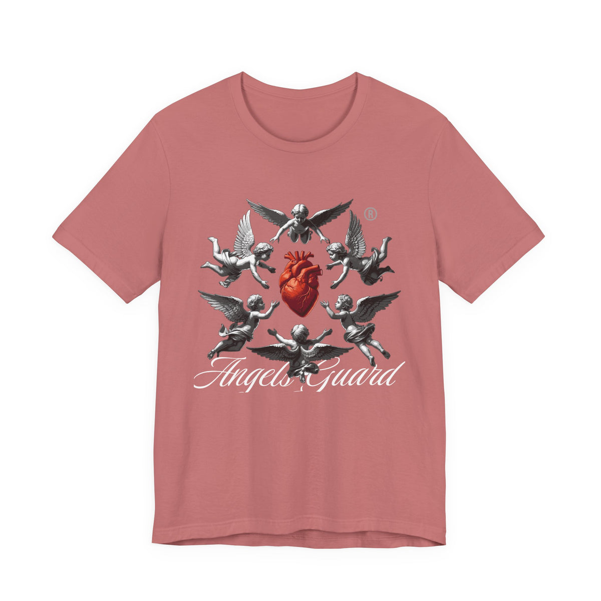 Angel Guard T‑Shirt — Sacred Heart & Cherub Graphic Tee