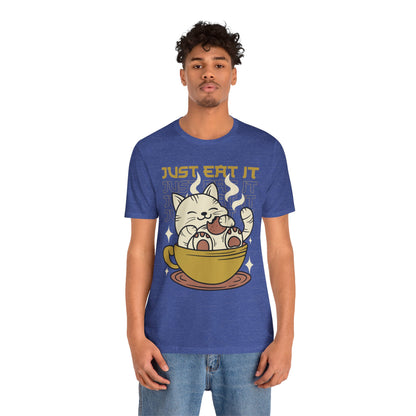 Just Eat It Cat Tee — Cute Kawaii Cat in Tea Cup T-Shirt