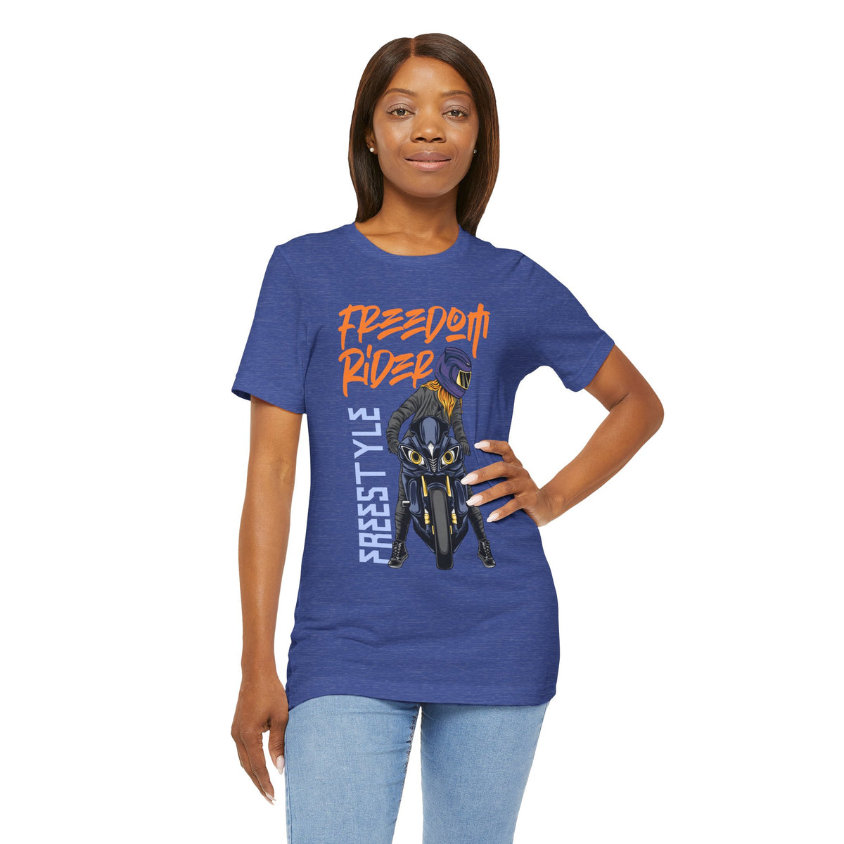 Freedom Rider Motorcycle Tee – "Freedom Rider" Streetstyle Biker T-Shirt