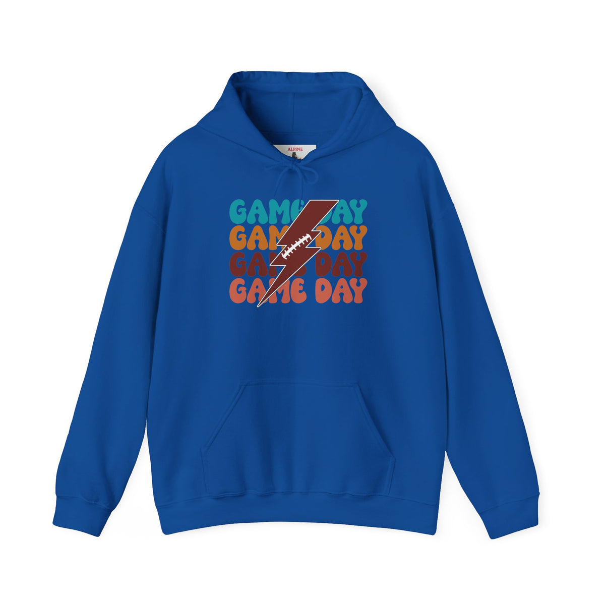 Football Thunderbolt Game Day boxy Graphic Tee
