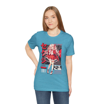Anime Girl Graphic Tee — "Get Silly!" Red Harajuku Style T-Shirt