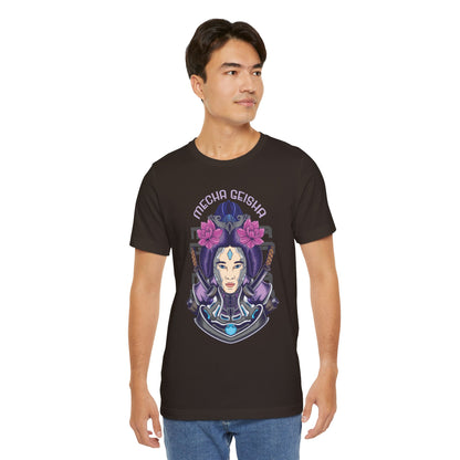 Mecha Geisha T-Shirt — Futuristic Asian-Inspired Graphic Tee