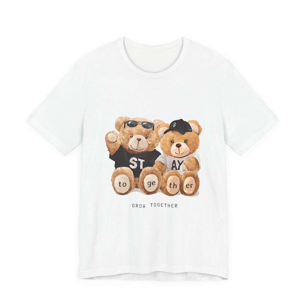 Teddy Bears "Stay Together" Graphic Tee — Cute Couple/Friendship Shirt