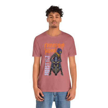 Freedom Rider Motorcycle Tee – "Freedom Rider" Streetstyle Biker T-Shirt
