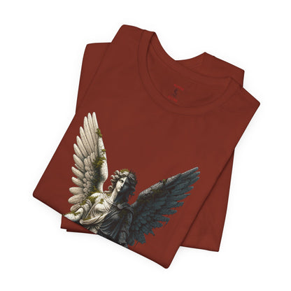 Angel Graphic Tee — 'The Last Angel' Illustrated Short Sleeve Shirt