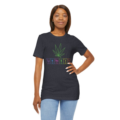 Cannabis Elemental Tee — Graphic Marijuana Leaf Science Shirt