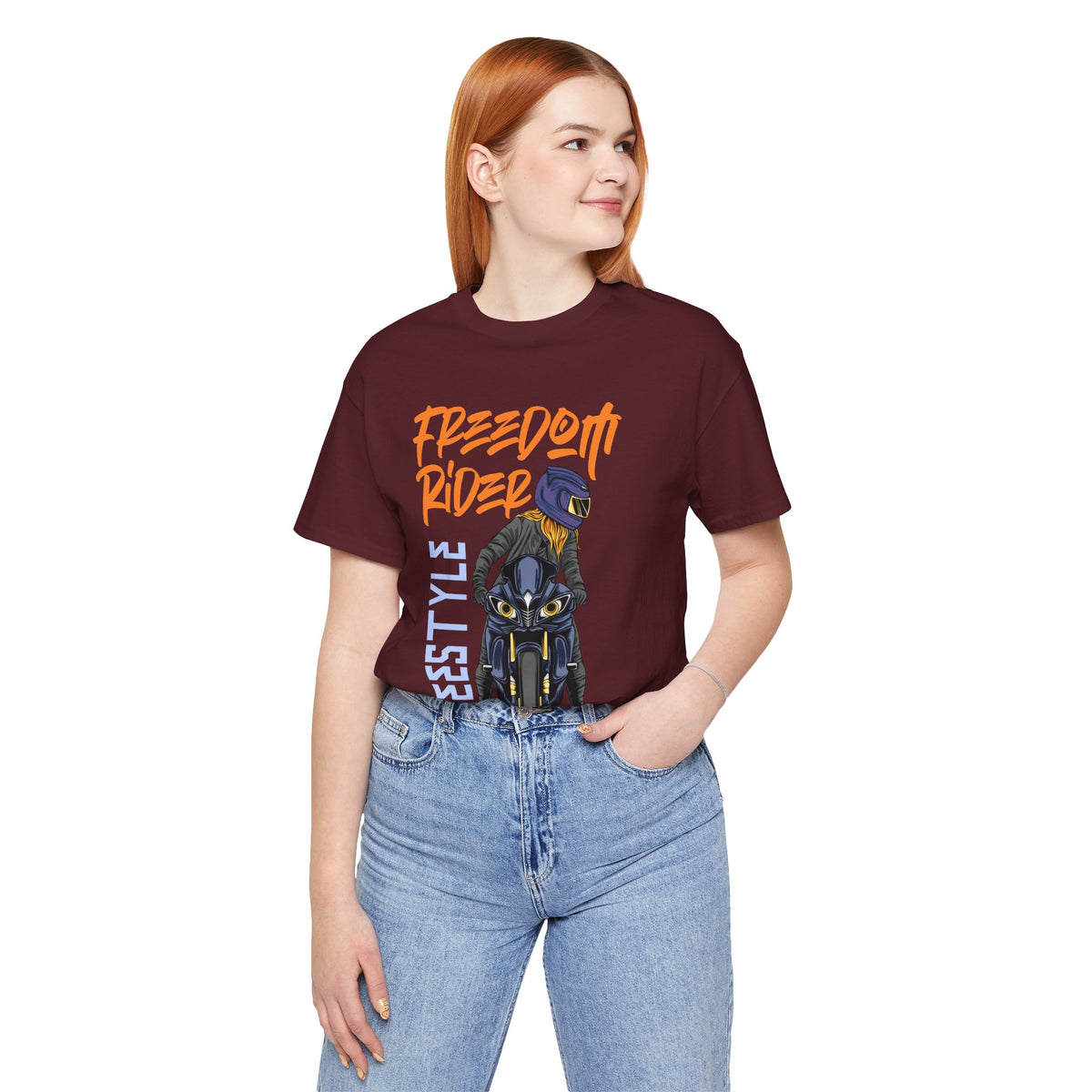 Freedom Rider Motorcycle Tee – "Freedom Rider" Streetstyle Biker T-Shirt