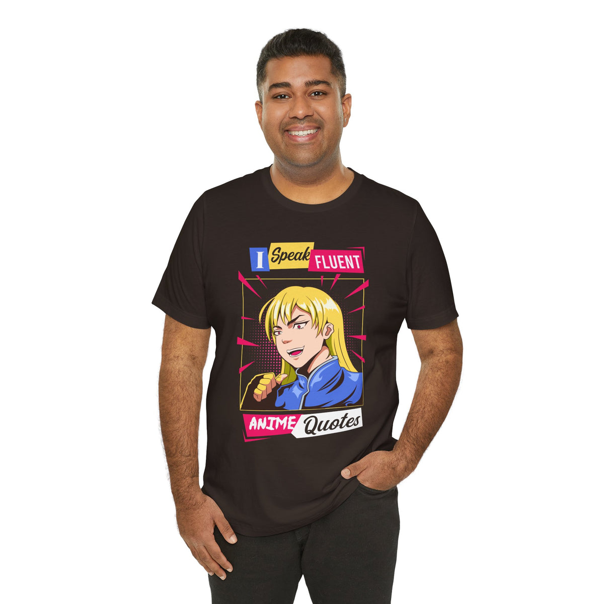 Anime Quotes T-Shirt — "I Speak Fluent Anime Quotes" Retro Manga Style Tee