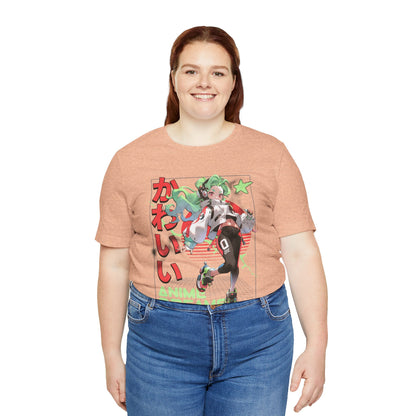 Anime Dreams Kawaii Tee — Neon Retro Anime Girl Graphic T-Shirt
