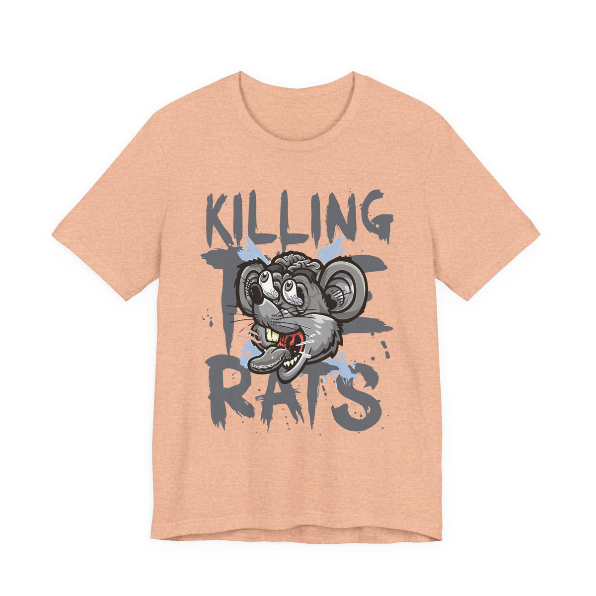 Killing Rats Graphic Tee – Edgy Cartoon Rat Skull Streetwear