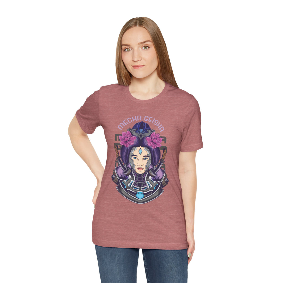 Mecha Geisha T-Shirt — Futuristic Asian-Inspired Graphic Tee