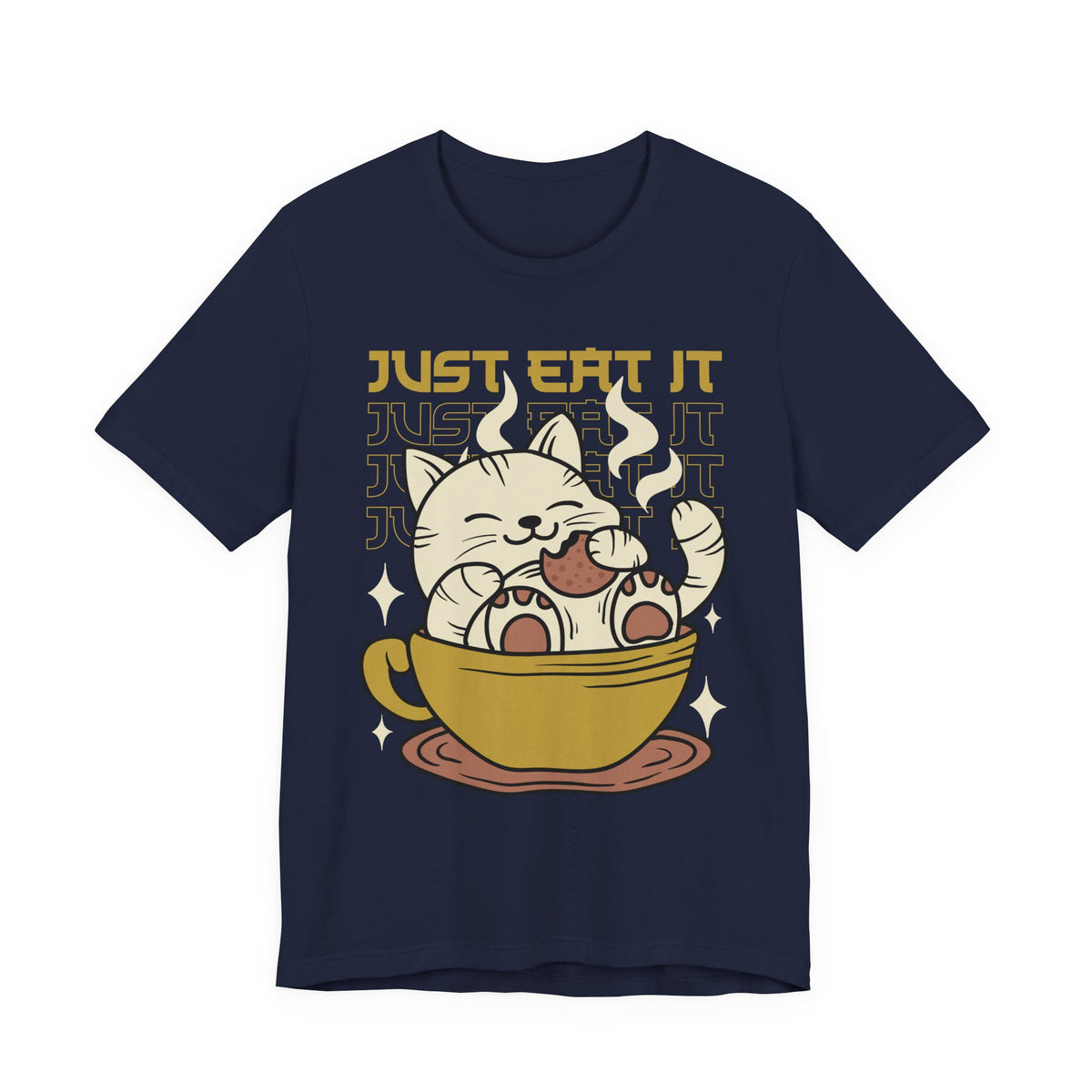 Just Eat It Cat Tee — Cute Kawaii Cat in Tea Cup T-Shirt
