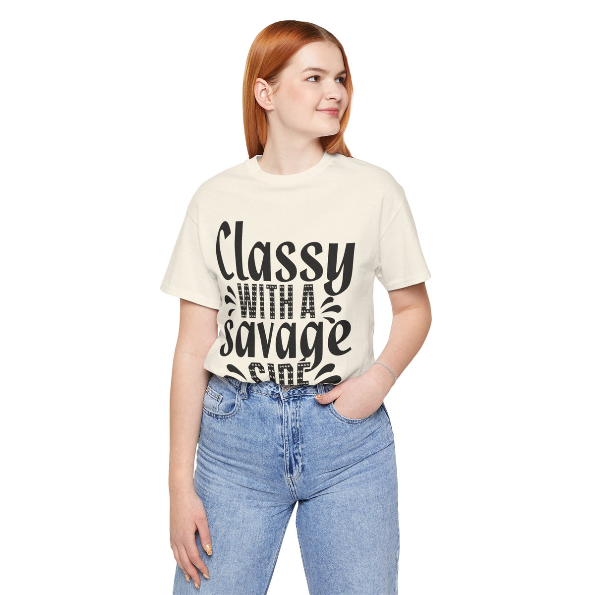 Classy With A Savage Side T-Shirt — Funny Sassy Graphic Tee for Women