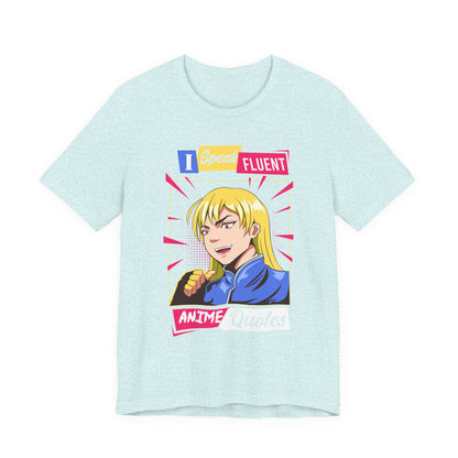 Anime Quotes T-Shirt — "I Speak Fluent Anime Quotes" Retro Manga Style Tee