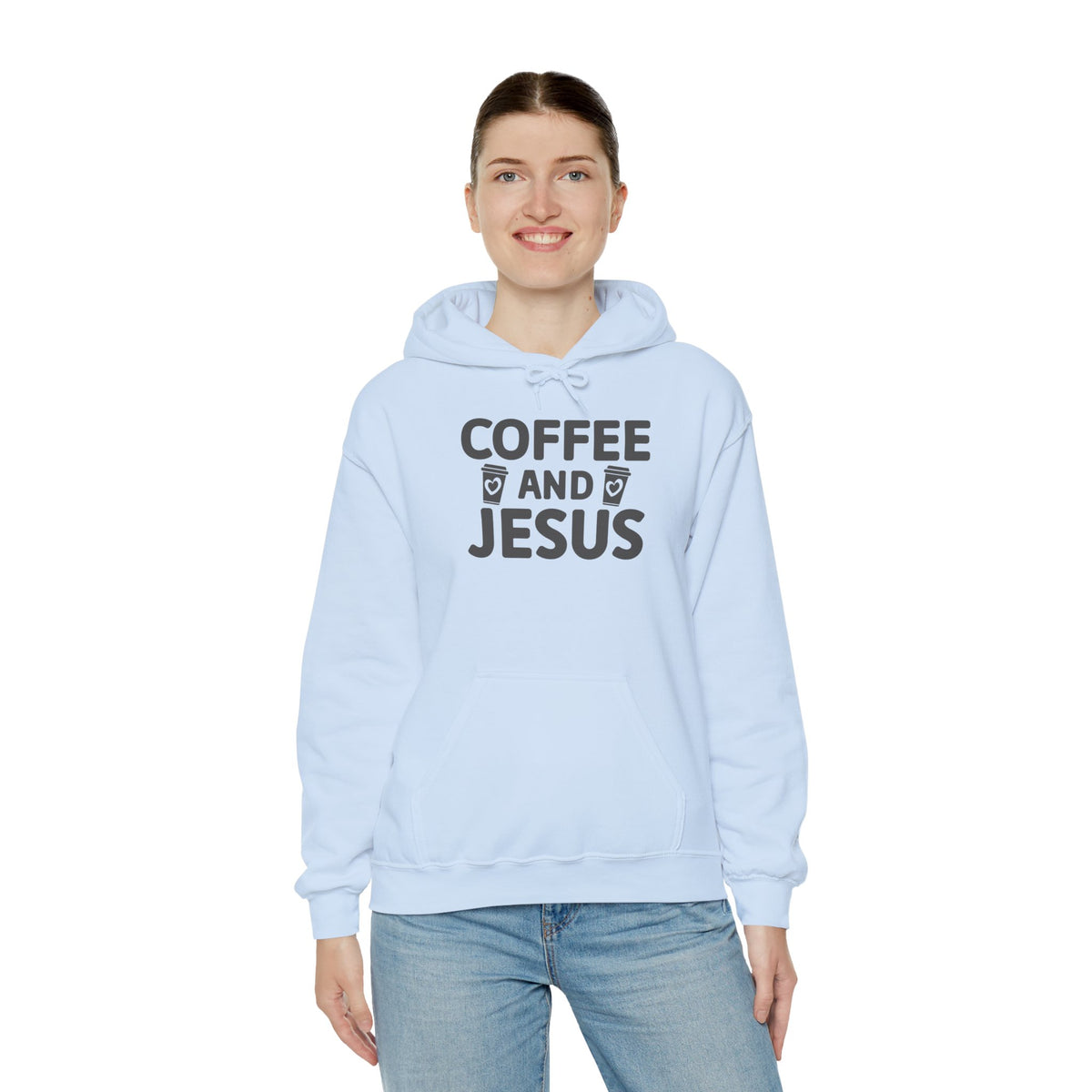 Coffee and Jesus Hoodie — Christian Faith Pullover for Coffee Lovers