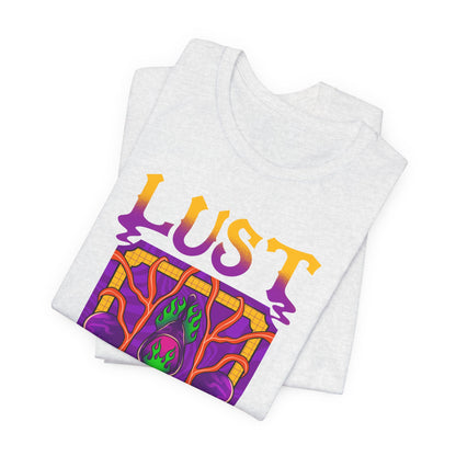 Lust Colorful Vibes Graphic Tee — Psychedelic Tarot-Inspired T-Shirt