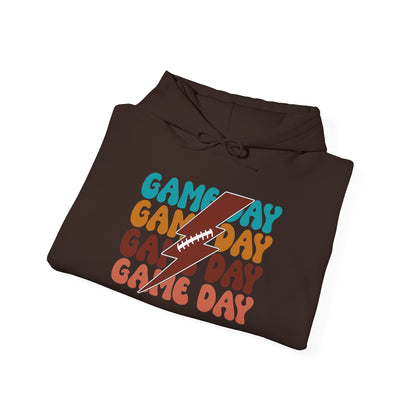 Football Thunderbolt Game Day boxy Graphic Tee