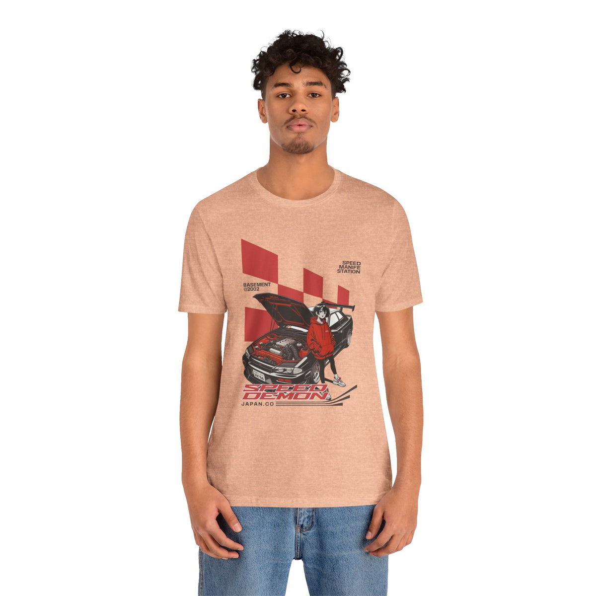 JDM Demon Street Racing T‑Shirt — Retro Car Anime Graphic Tee