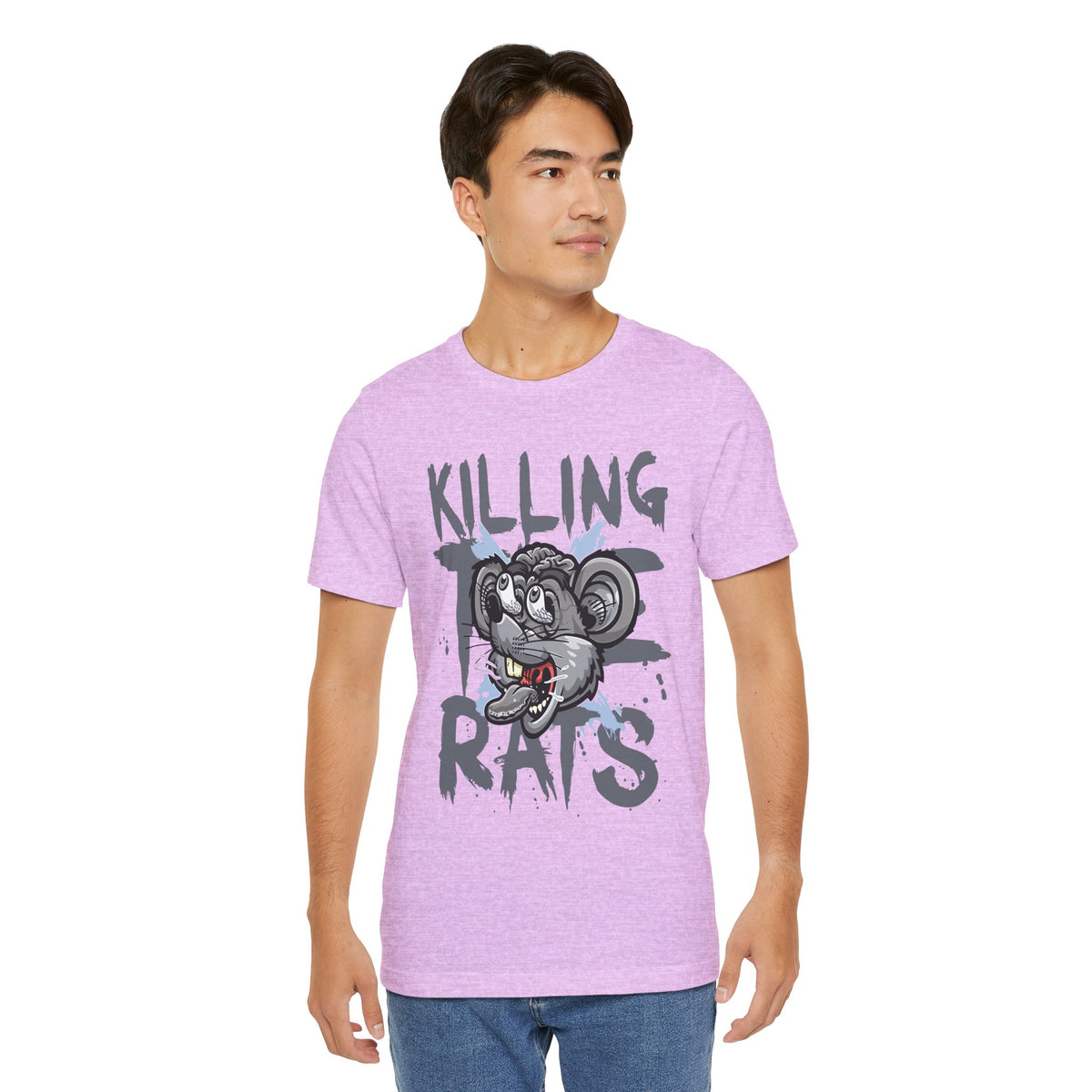 Killing Rats Graphic Tee – Edgy Cartoon Rat Skull Streetwear