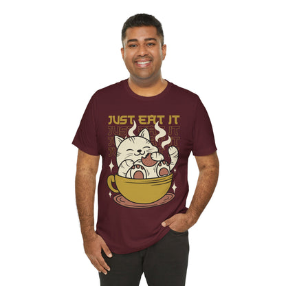 Just Eat It Cat Tee — Cute Kawaii Cat in Tea Cup T-Shirt