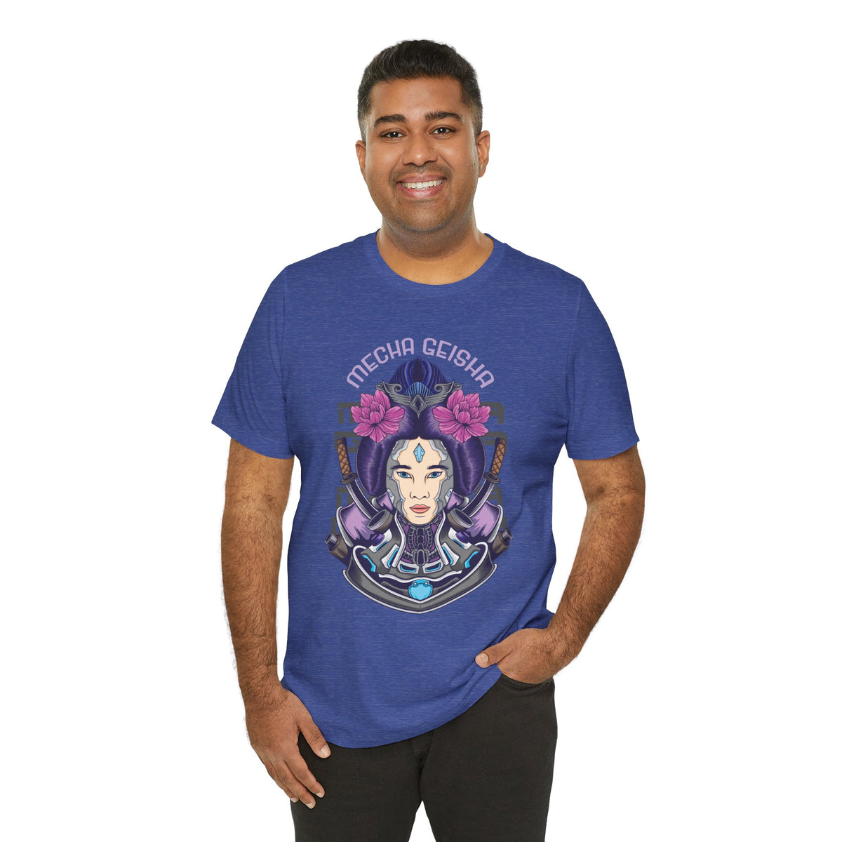 Mecha Geisha T-Shirt — Futuristic Asian-Inspired Graphic Tee
