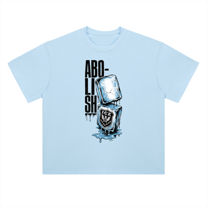 Abolish ICE Melting Ice Cube Graphic Drop Shoulder Tee