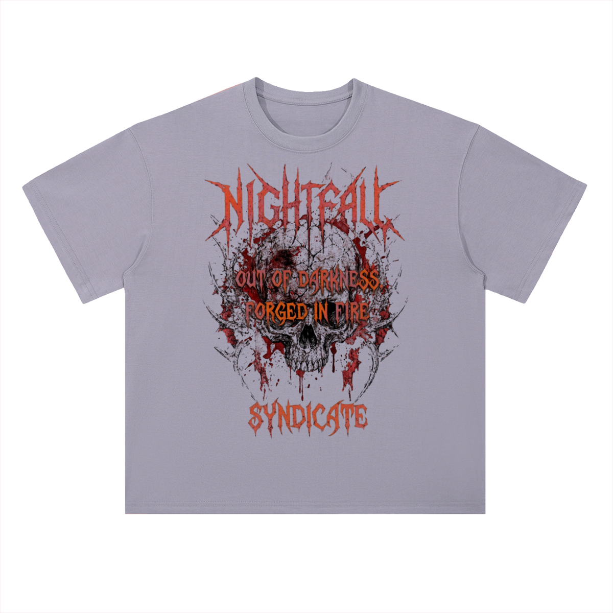 Nightfall Dark Fantasy Graphic Drop Shoulder Tee