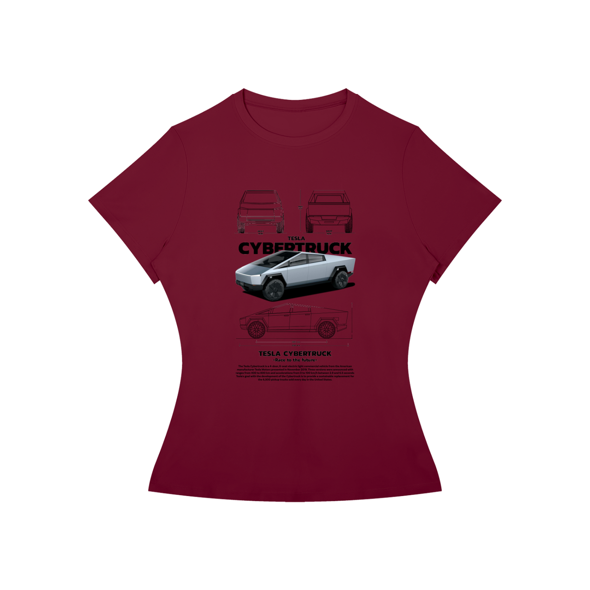 Cybertruck Women’s Slim-Fit Graphic Tee