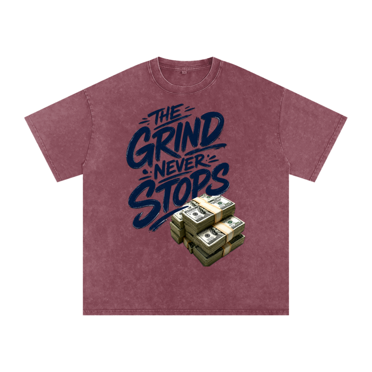 The Grind Never Stops Snow-Washed Cotton Tee