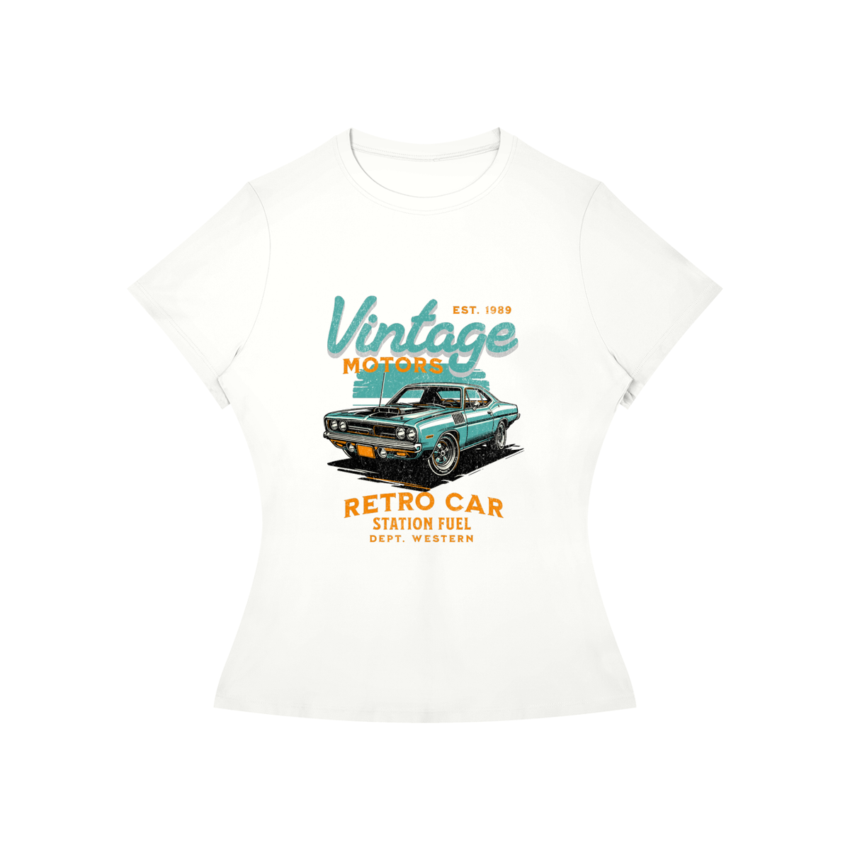 VINTAGE RETRO CAR Slim Fit T-Shirt