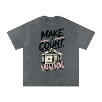Make It Count Snow-Washed Cotton Graphic Tee