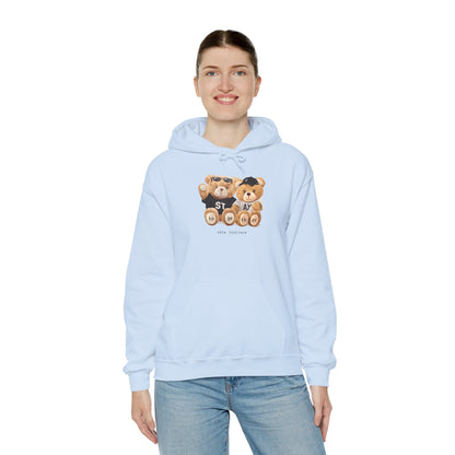 Teddy Bears 'STAY' Hoodie - Cute Couple Bear Graphic Sweatshirt