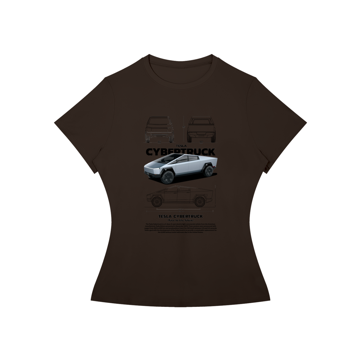 Cybertruck Women’s Slim-Fit Graphic Tee