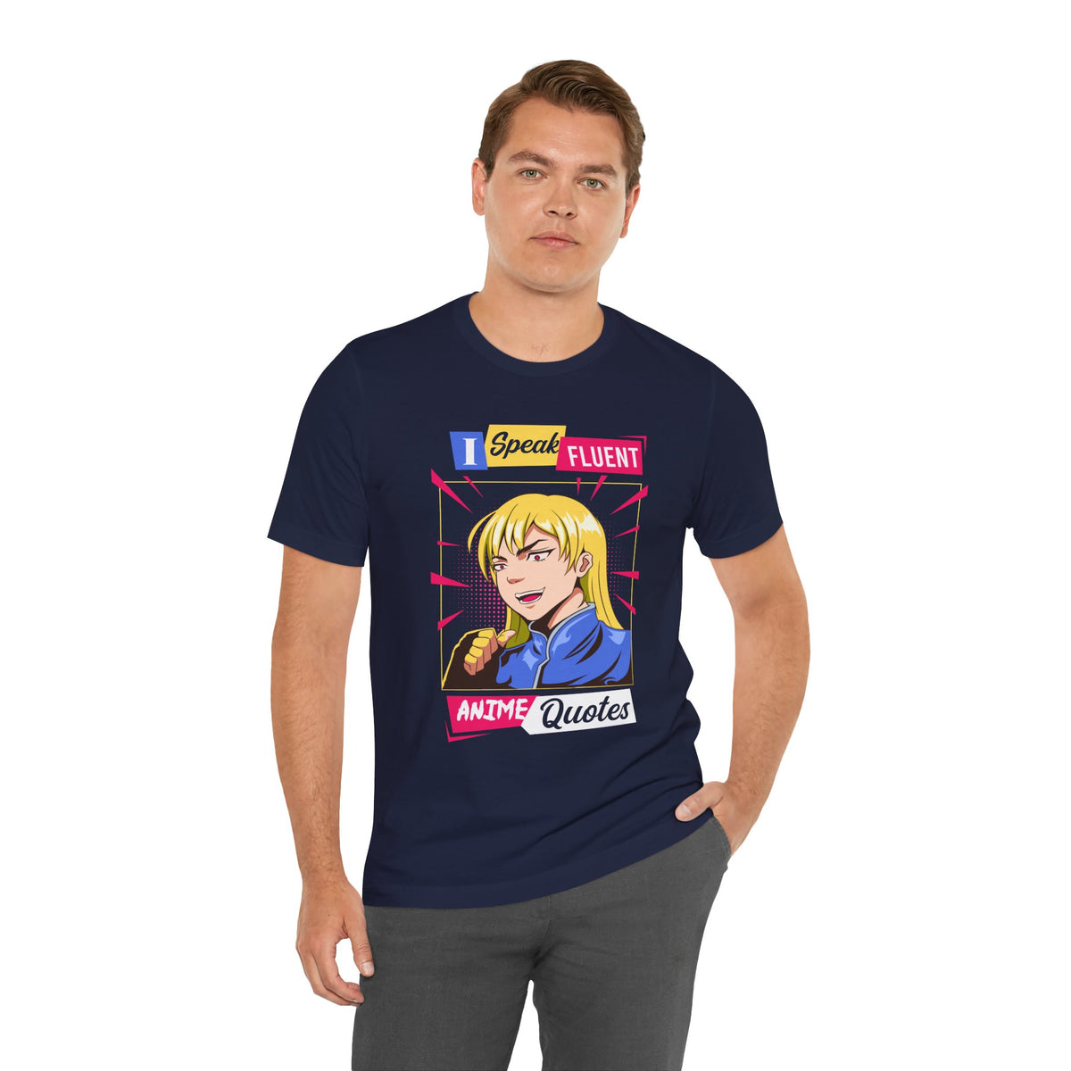 Anime Quotes T-Shirt — "I Speak Fluent Anime Quotes" Retro Manga Style Tee