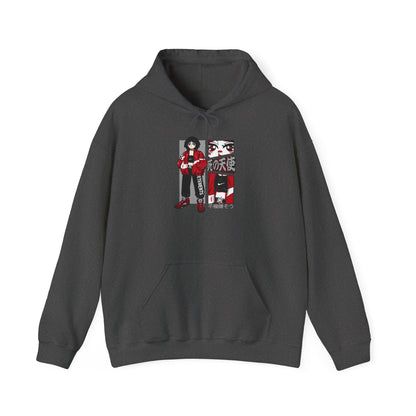 Anime Streetwear Red-Jacket Angel Hooded Sweatshirt