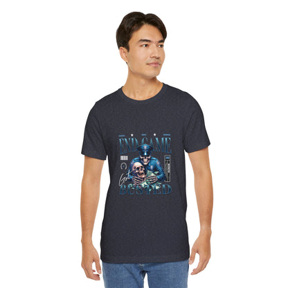 Endgame Got Busted Tee — Police Skull Graphic T-Shirt