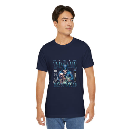 Endgame Got Busted Tee — Police Skull Graphic T-Shirt