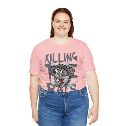 Killing Rats Graphic Tee – Edgy Cartoon Rat Skull Streetwear