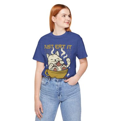 Just Eat It Cat Tee — Cute Kawaii Cat in Tea Cup T-Shirt