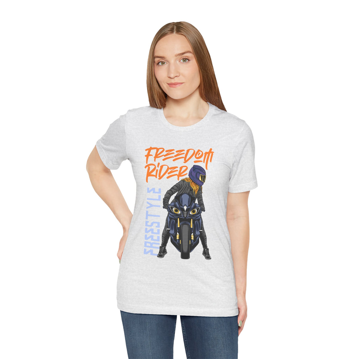 Freedom Rider Motorcycle Tee – "Freedom Rider" Streetstyle Biker T-Shirt