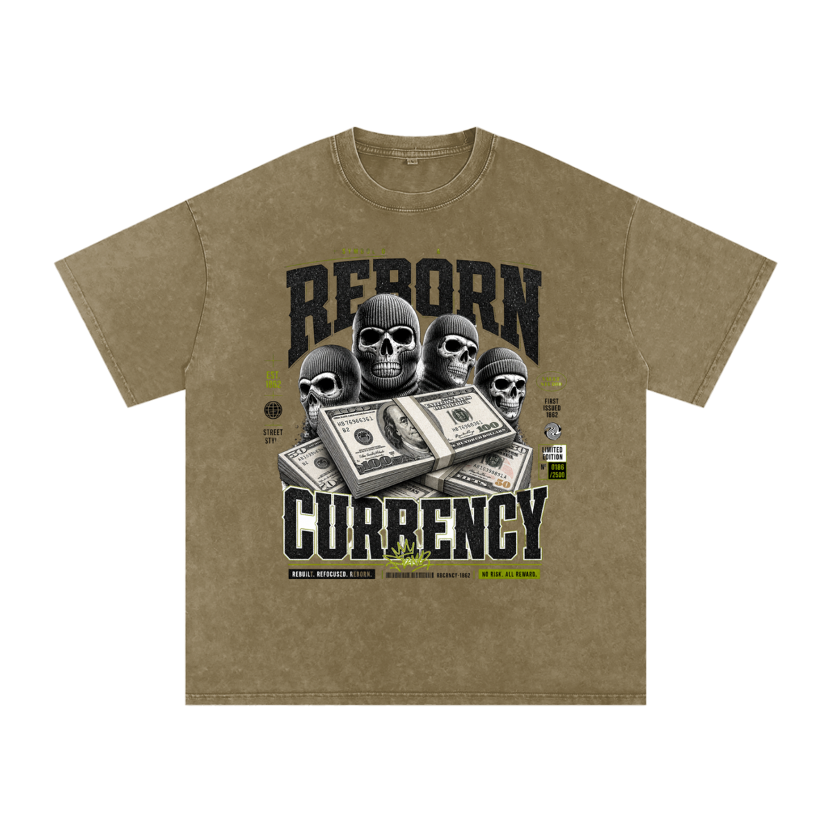 Reborn Currency Snow-Washed Cotton Graphic Tee