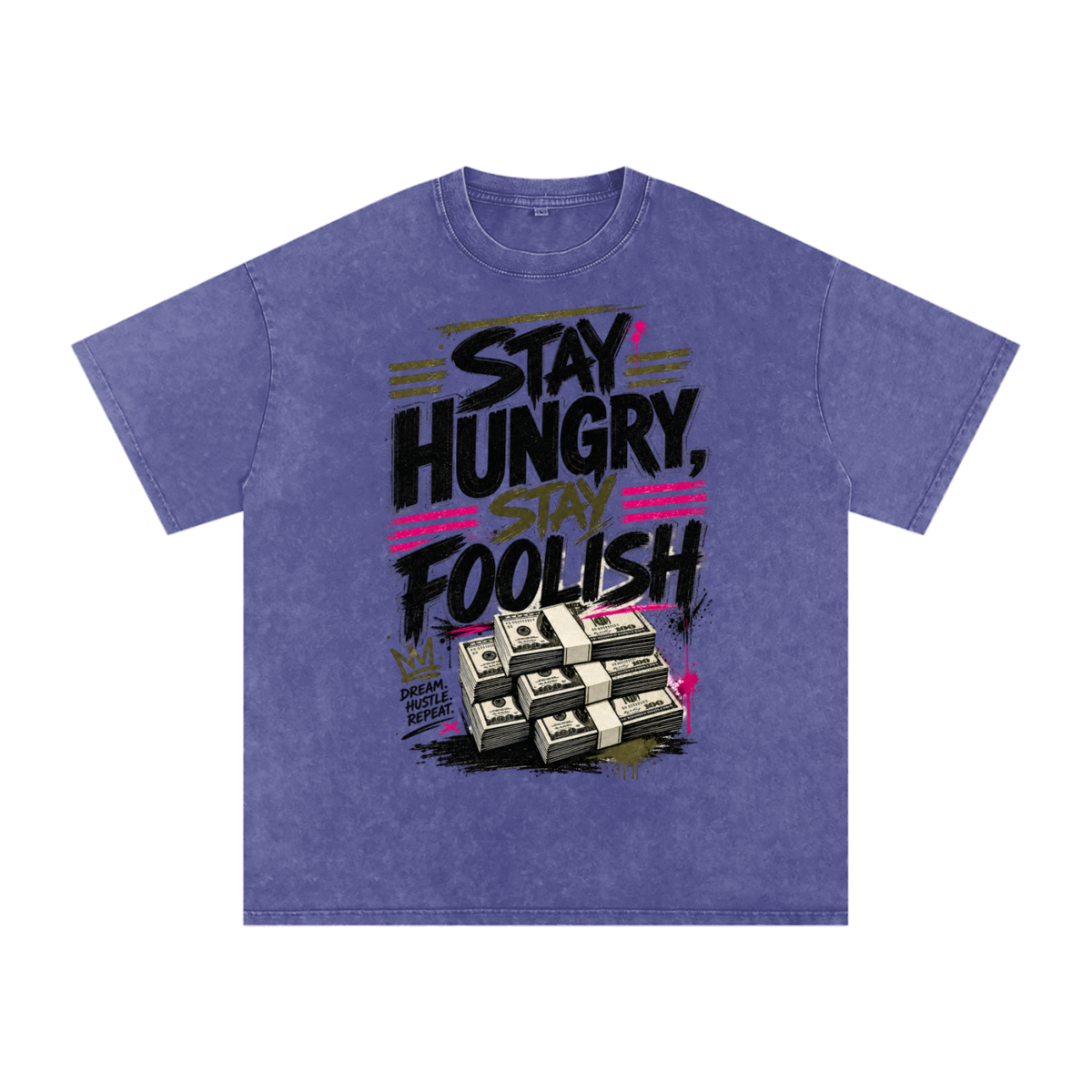 Stay Hungry & Foolish Snow-Washed Cotton Tee