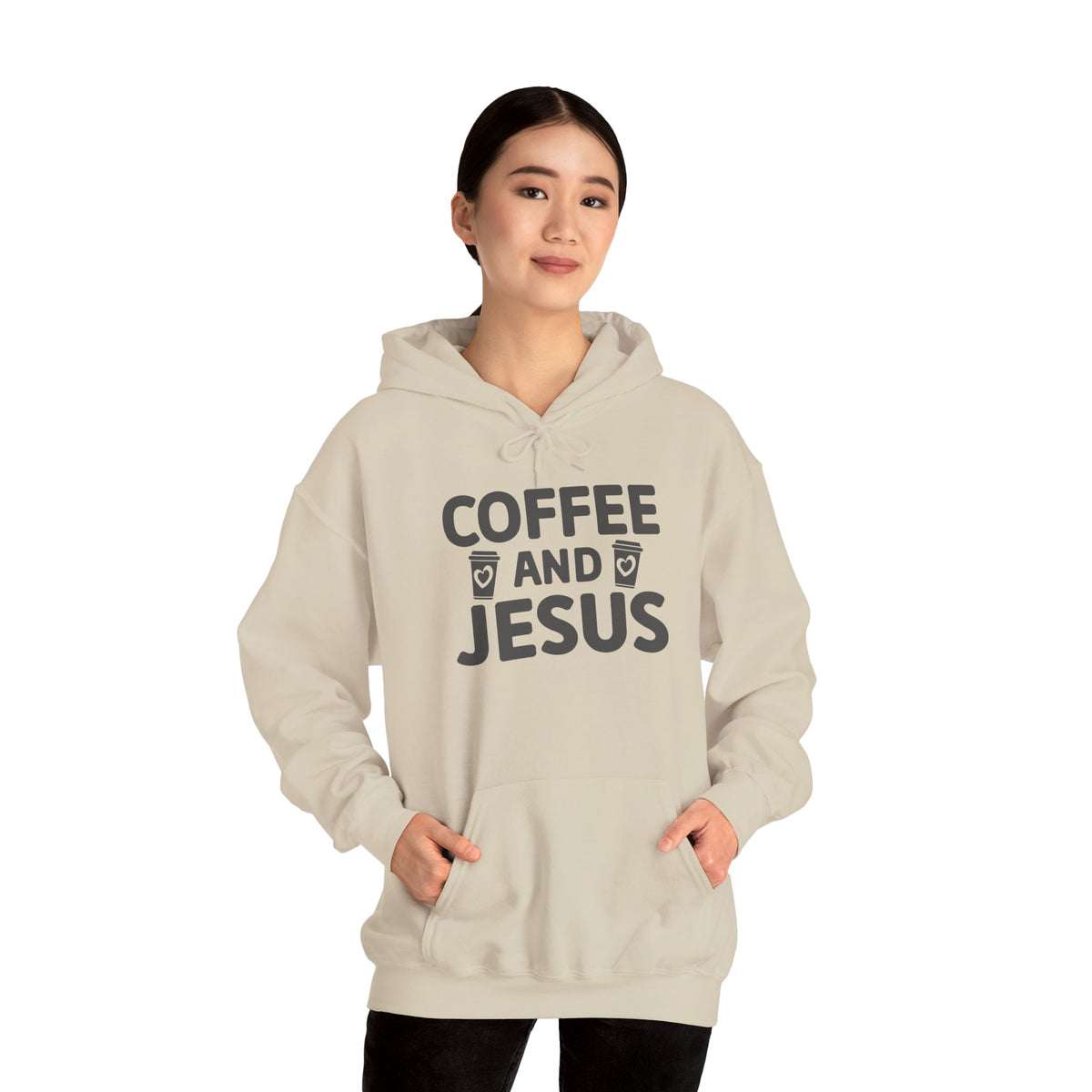 Coffee and Jesus Hoodie — Christian Faith Pullover for Coffee Lovers