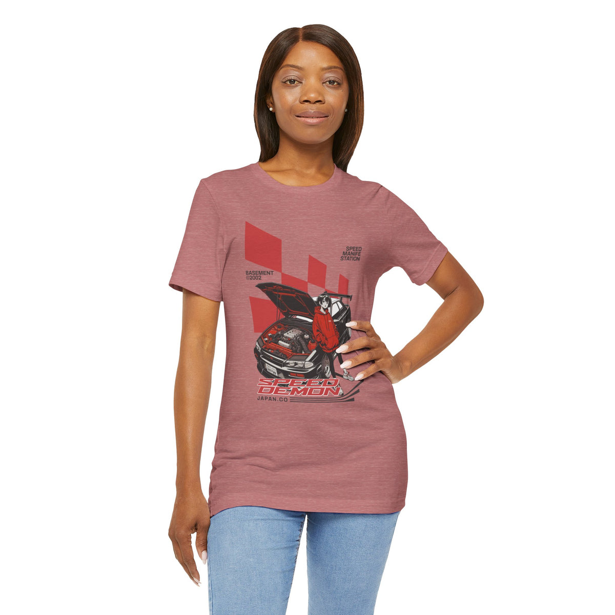JDM Demon Street Racing T‑Shirt — Retro Car Anime Graphic Tee